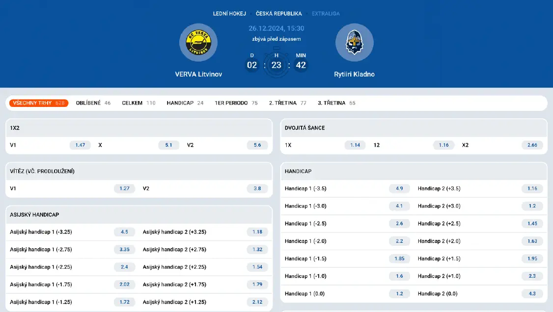 Live sázení Most Bet