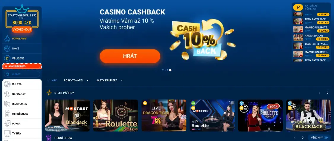 Mostbet Live Casino